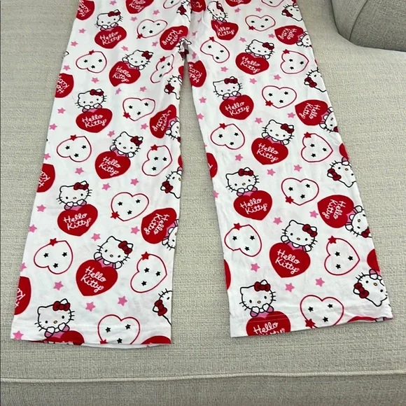 Hello Kitty Red and White Pajama Bottoms with Playful Print - Picture 6 of 6
